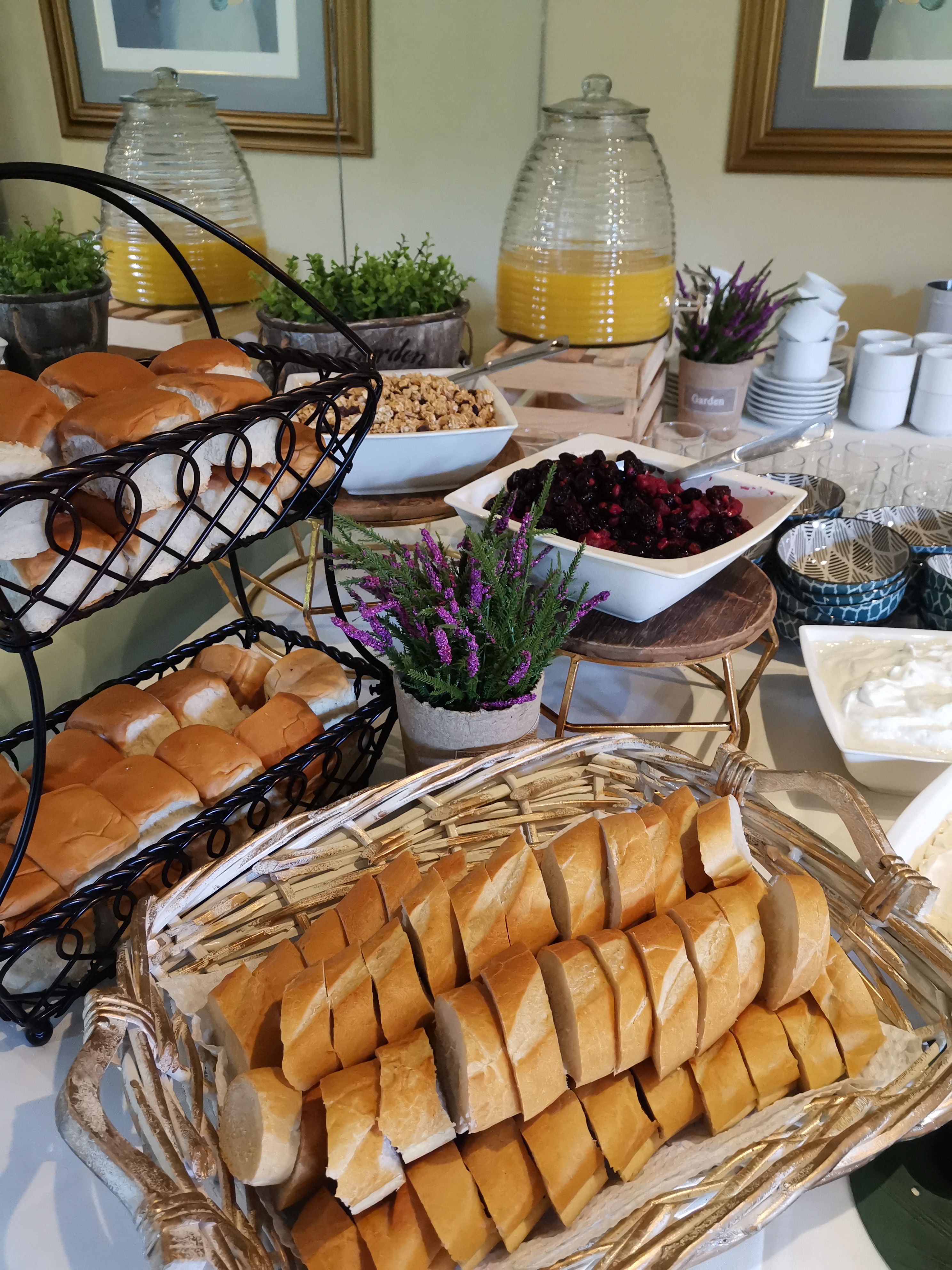 mesa de desayuno para evento
